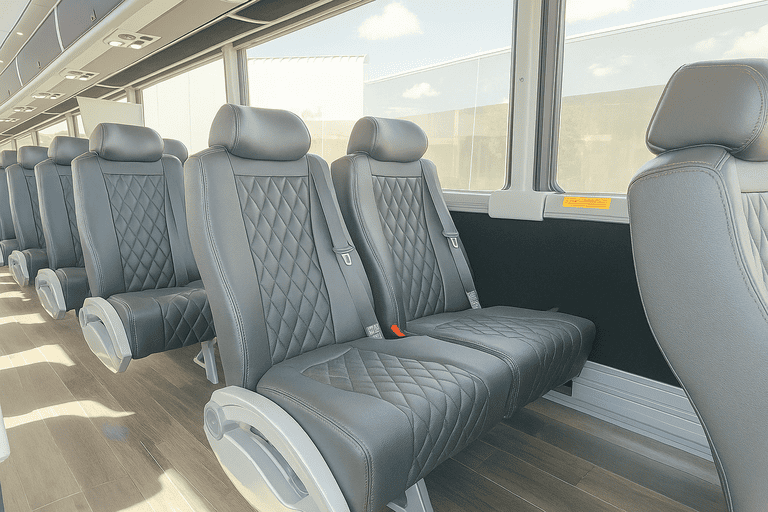 interior of Charter Bus Rental Provo charter bus